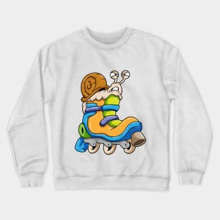 Snail as Inline skater with Inline skates Wheels Crewneck Sweatshirt